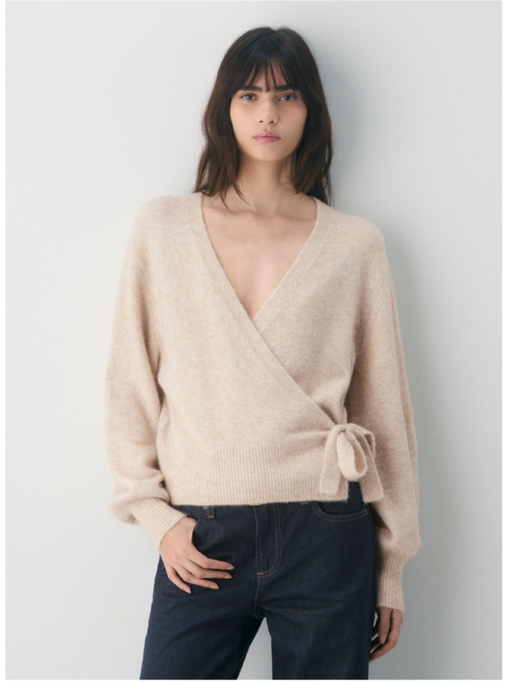 Aritzia Wilfred SoftSpoke Cassidy Wrap Sweater